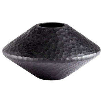 Cyan Lighting Round Lava - 10.25 Inch Small Vase, Black Finish