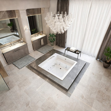 Aquatica Lacus-Wht Drop-In Relax Air Massage Bathtub