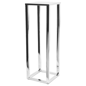 Electroplated Metal Stand, Silver, Large