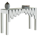 Meridian Furniture - Kylie Console Table - Stage this Kylie console table wherever you want to add a touch of drama and contemporary flair. The frame is made from interlocking and staggered rectangular shapes to give your wall dimension and depth. Match it with the collection's Kylie mirror to enjoy a cohesive modern look.