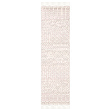 Safavieh Couture Natura Collection NAT852 Rug, Ivory/Pink, 2'3"x8'