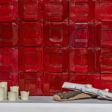 Cadium Red Fireplace