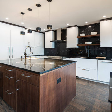 Award Winning Modern Saratoga Kitchen with a Lakeview!