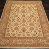 8'4''x12'7'' Warm Beige Color Hand Knotted Persian 100% Wool Traditional Rug