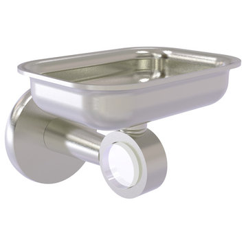Clearview Wall Mounted Soap Dish Holder, Satin Nickel