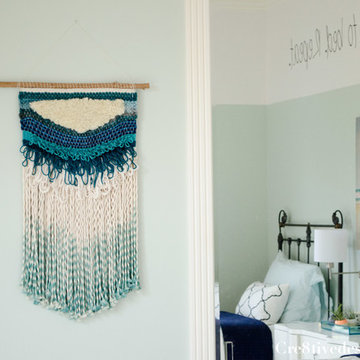 Adding texture to a wall using textile art