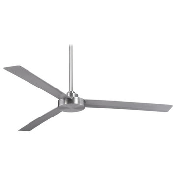 Minka Aire Roto XL 62 Inch Outdoor Ceiling Fan, Brushed Aluminum