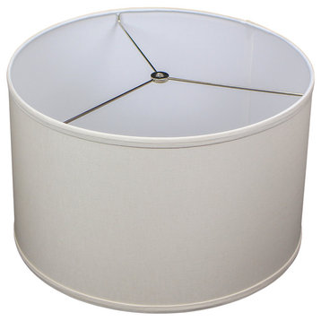 Fenchel Shades, 16"x16"x10" Spider Attachment Drum Lamp Shade, Linen