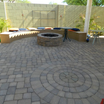 Paver Fire Pit Entertainment Area
