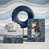Prato Ribbed Blue Bone Inlay Decorative Box