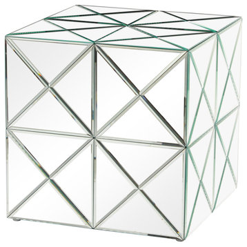 Glam Silver Glass Accent Table 562663