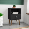 Liberty Mid Century, Modern Nightstand 1.0 With 1 Cubby Space and 1 Drawer