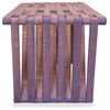 Bench Wood Backless Modern Design 72" x W 18" x H 17", Purple Berry
