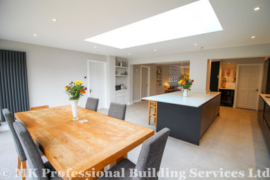 Single storey extension with modern kitchen and stylish cloakroom