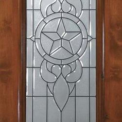 Slab Exterior Single Door 80 Alder Brazos 1 Panel 3/4 Lite Glass - Front Doors