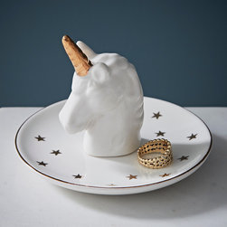 Unicorn Ceramic Ring Dish - Jewellery Boxes & Organisers