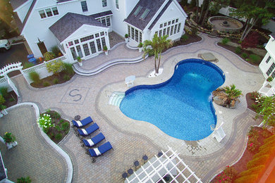 Norfolk - Pool Patio, Water Feature, Fire Pit, Seating Wall