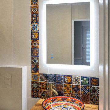 Mexican tile details – bathroom design