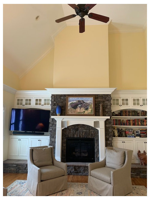 Would you paint and put painting over the molding above fireplace?