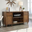 Sauder Clifford Place Storage Credenza in Grand Walnut