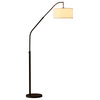 Artiva Ariana 80 Extendable LED Arched Floor Lamp, Oil Rubbed Bronze