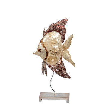 Metal and Capiz Art, Angelfish