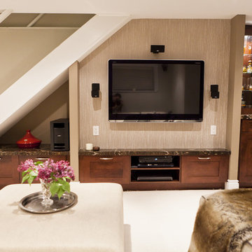 Basement Family Room and Bar