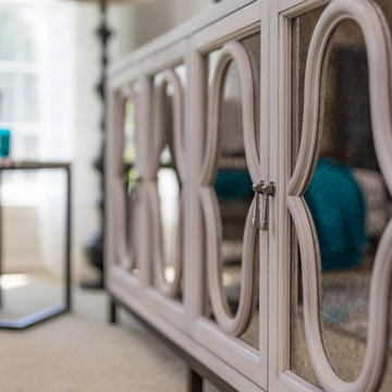 Contemporary Teal Animal Print Rug