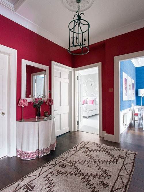 Red Hallway Home Design Ideas, Pictures, Remodel and Decor