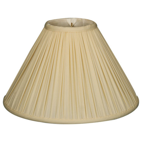 Coolie Empire Gather Pleat Basic Lamp Shade, Eggshell, 7x20x12.5