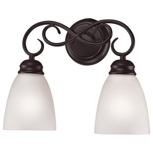 Oil Rubbed Bronze Cornerstone Lighting 1352BB//10 Jackson 2 Light Bath Bar