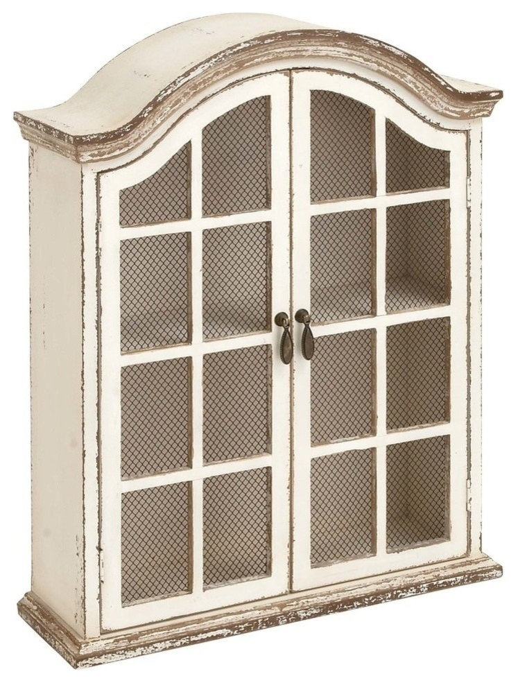Traditional Looking Wood Metal Wall Cabinet