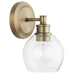 Capital Lighting - Capital Lighting 621111AD-426 Mid-Century - 1 Light Wall Sconce - Clean minimalism mixed with alluring, feminine eleMid-Century 1 Light  Aged Brass Clear GlaUL: Suitable for damp locations Energy Star Qualified: n/a ADA Certified: n/a  *Number of Lights: Lamp: 1-*Wattage:100w E26 Medium Base bulb(s) *Bulb Included:No *Bulb Type:E26 Medium Base *Finish Type:Aged Brass