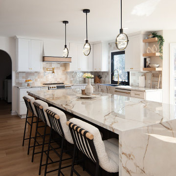 Transitional Kitchen & Bar Design Charlotte, NC