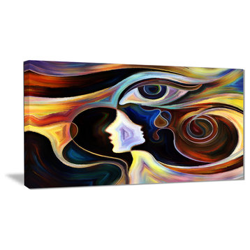 "Colorful Intuition" Abstract Canvas Print, 40"x20"