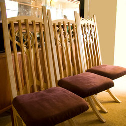 Teak and Maple Chairs - Dining Chairs