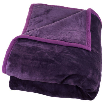 Heavy Plush Mink Blanket, Purple