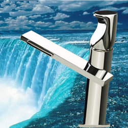 New Style Brass Waterfall Outlet Bathroom Sink Faucet Single Handle Mixer Faucet - Bathroom Sink Faucets