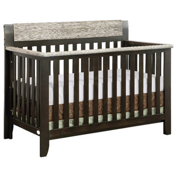 Suite Bebe Hayes Wood 4-in-1 Convertible Crib in Coffee/Weathered Stone