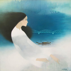 Young Lady and the River - Paintings