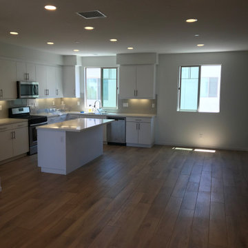 Black on white accent walls