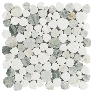Mosaics Tile Marble Pebble Look for Floors Walls, Spring Green