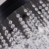 3-Blade 42-inch Crystal Ceiling Fan Chandelier, Black