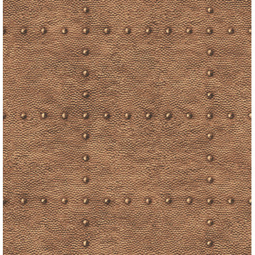 Otto Copper Hammered Metal Wallpaper, Sample