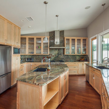 Kitchen— 2014 Lakeway Warm Contemporary Waterfront Custom Home on Lake Travis