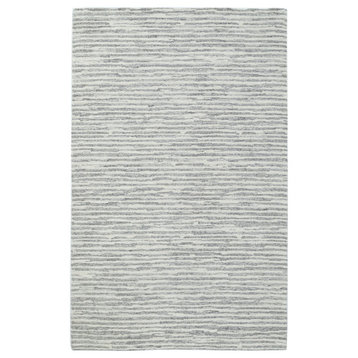 NuStory Silt Hand-Made Contemporary Area Rug in Grey, 5' x 8'