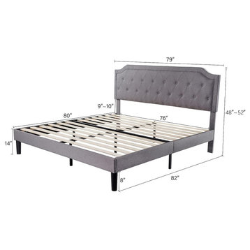 Upholstered King Size Bed Frame