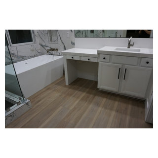 White and charcoal bathroom remodel - Modern - Bathroom - Las Vegas ...