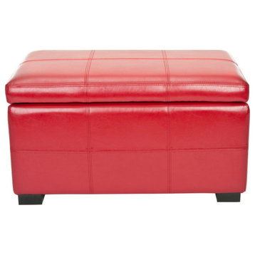Leena Storage Bench, Small Red