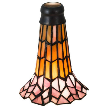Meyda Lighting 16650 4.5" Wide X 6" High Tiffany Pond Lily Honey Wispy & Pink